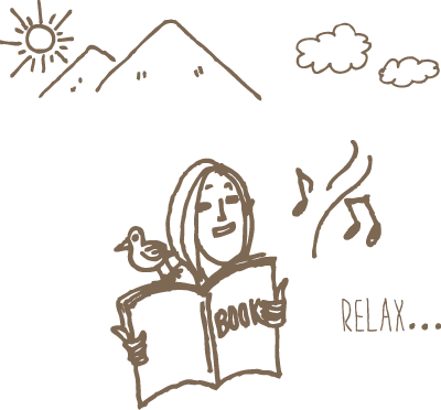 GRAX HANARE 読書 イラスト